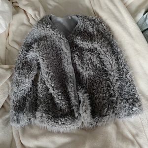 Gray Fuzzy Coat!!